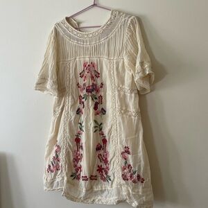 Floral embroidered free people dress